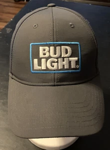 Bud Light Strap Back Hat Charcoal - Picture 1 of 3