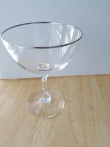  Lenox Crystal MONTCLAIR Platinum Trim Champagne/Tall Sherbert Glass 5 1/4"  - Picture 1 of 5