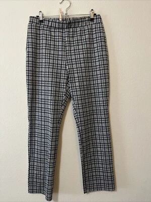 ee:some Mujeres Pantalones Pantalones Pantalones Gris A Cuadros Elásticos Carrera Frente Plano Talla M Foto 1 de 4