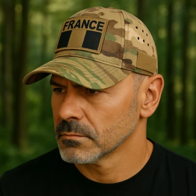 Casquette Camouflage avec Patch "France" Style, Confort & Qualité - Photo 1/4