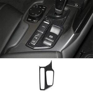 RHD Carbon Fiber Gear Shift Cover Trim Sticker For Toyota Supra A90 2019-2022 - Picture 1 of 13