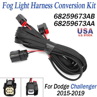 Fog Light Driving Harness Conversion Kit For Dodge Challenger 2015-19 68259673AB - Image 1 of 4