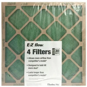 4 Filters 16" x 20" x 1" Nested Glass MERV 1 Air Filter AAF - Picture 1 of 2