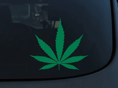 EMPIRE DESIGN Marijuana Leaf THC Cannabis 420 Weed Vinyl Decal Car Sticker