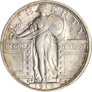 1917-D Type 1 Standing Liberty Quarter Great Deals From The Executive Coin Compa - Picture 1 of 2