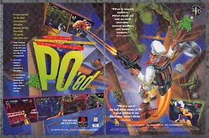 Po'ed Playstation 1 PS1 2-Page Print Ad Vintage Art D 1996 - Picture 1 of 3