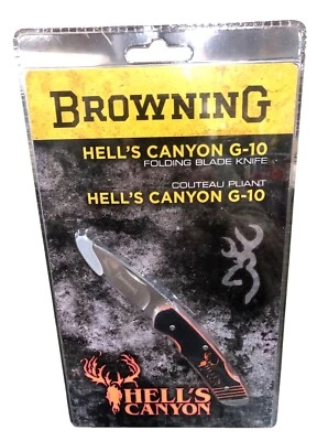 Browning Hells Canyon 322747 G-10 Folding Blade Lockback Hunting Knife - Image 1 of 4