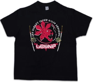 AMERICAN NINJA LEO BURKE'S SUPER PROGRAM SIGN Kids Boys T-Shirt American Fighter - Picture 1 of 1