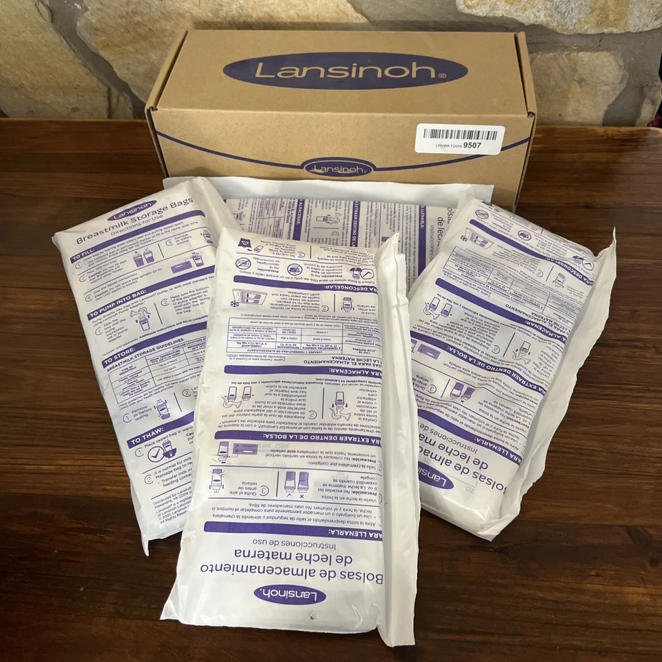 34 Count Lansinoh Breastmilk Breast Pump Storage Bags