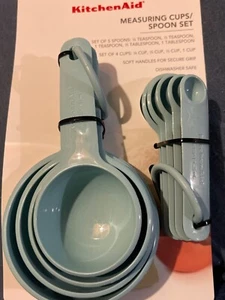 KitchenAid Ice Blue Measuring Cups & Spoons Set New With Tags! - Picture 1 of 5