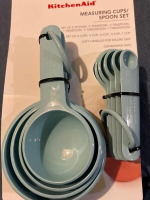 KitchenAid Ice Blue Measuring Cups & Spoons Set New With Tags! - Image 1 of 4