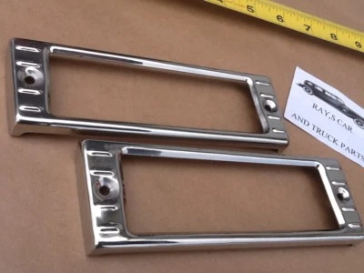 NEW PAIR 47 48 49 50 51 52 53 CHEVY TRUCK REPLACEMENT PARK LIGHT BEZELS ! - Image 1 of 4