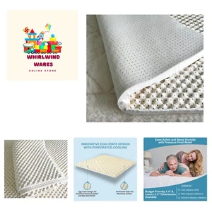 Green Natural Organic Egg Crate Latex Mattress Topper California King Size - ... - Picture 1 of 8