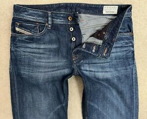 Diesel Waykee Regular Fit Denim Jeans Mens W31 (32) L32 Dark Blue Straight 
