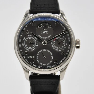 IWC Portuguese Perpetual Calendar 18k White Gold Grey IW502307 (IWC SERVICED) - Image 1 of 4