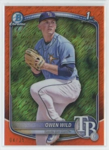 2025 Bowman Baseball Chrome Orange Shimmer Owen Wild #BCP14/25 - Bild 1 von 2