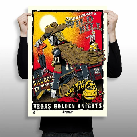 Vegas Golden Knights William Karlsson "Wild Bill" Serigraph (Printer Proof) Cover