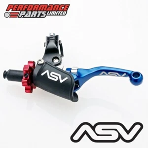 ASV F4 Blue Short Clutch Lever with Pro Perch for Yamaha TTR90 E 2004 - Picture 1 of 7
