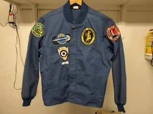 Vtg USA made McGregor sz42 Twill Jacket w. National Field Archery Patches 1970's - Picture 1 of 9