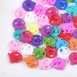 10 Dolphin Kids Charms Mixed Color 27x26mm Plastic US Seller 1062 - Imagen 1 de 3