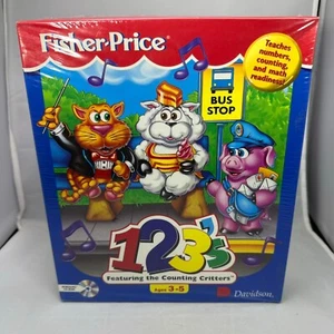 1-2-3's featuring the Counting Critters (Fisher-Price Windows CD) NEW PC BIG BOX - Picture 1 of 3