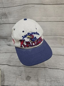 Vintage 90s Kansas City Jayhawks Snapback Hat, Adjustable Cap, NCAA, #1 Apparel - Picture 1 of 11