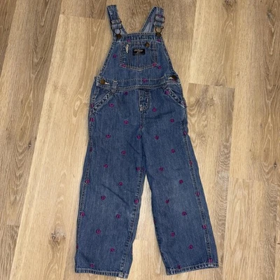 Mono de mezclilla vintage OshKosh B'gosh talla 4T niñas pequeñas mariposas Osh Kosh Foto 1 de 4