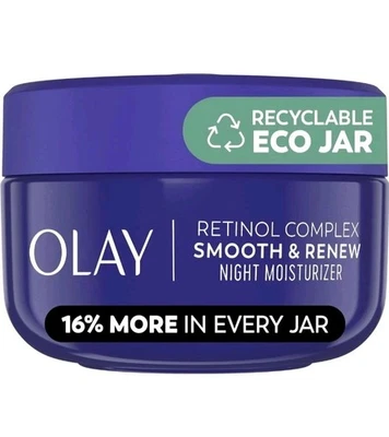 Olay Smooth & Renew Retinol Face Moisturizer, 2 oz Fragrance Free Night Cream - Image 1 of 4