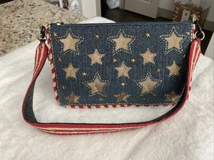 NWT Mary Frances Americana Beaded Crossbody Bag With Dust Bag - Picture 1 of 3