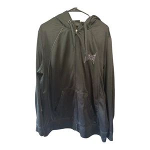 Chaqueta Tapout Hombres XL Negra Pista MPS MMA Con Capucha Cremallera Completa Y2K - Imagen 1 de 4