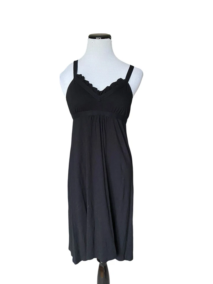 Vestido Babydoll Y2K Mossimo Empire Cintura Talla M Negro Años 2000 De Colección Indie Sleaze Foto 1 de 4