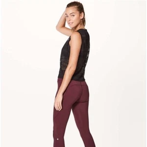 Lululemon Black Mesh Sweat Your Heart Out Tank Top 4/6 - Picture 1 of 6
