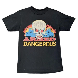 Juice WRLD 999 Club Armed And Dangerous T-Shirt Small Rare Rap Hip-Hop Tee Black - Picture 1 of 6