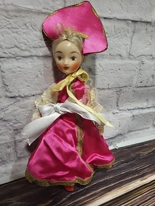 Vintage russische oder polnische Puppe schöne Augen rosa Kleid - Bild 1 von 11