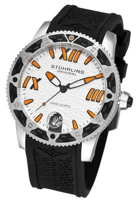 Stuhrling 原装 225G 33162 Regatta Weekender 白色表盘男士腕表 — 第 1/2 张图片