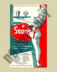 Stans Cocktail Drive Ins Los Angeles Locations Promo Repro Collage B 8x10 Photo - Picture 1 of 1
