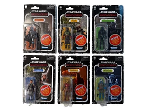 STAR WARS série rétro THE MANDALORIAN (Vague 2) lot de 6 figurines 3,75" - Photo 1/7