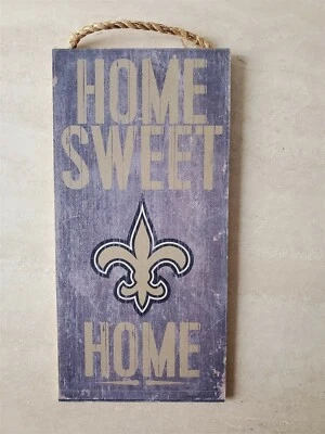 FAN CREATIONS NFL 5X12" WOODEN INDOOR SIGN PLAQUE Sweet Home New Orleans Saints - Image 1 of 3