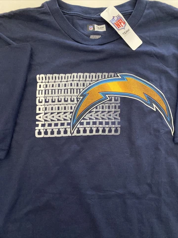 LA Chargers T Shirt Mens Size 3XL Navy Lightning Navy Blue New NFL Team Apparel Cover