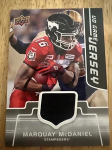 2016 Upper Deck CFL Jersey Card Marquay McDaniel Stampeders GJ-MM Solid Black - Picture 1 of 2