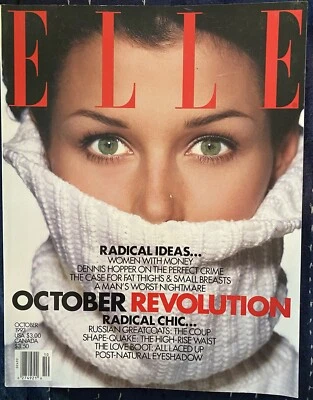 Beautiful Rare Vintage Elle Magazine October 1993 Carla Bruni Lorrie Moore 90s - Image 1 of 4
