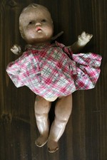 Very Old Doll Possible Made of Wood Products 13 Inches Tall
