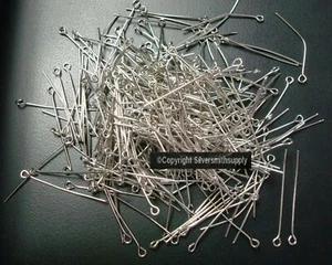 EYE PINS 1" 20ga round wire 300pcs bead findings earring parts 26mm FEP002 - Picture 1 of 4