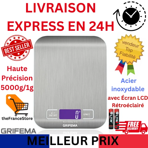 GRIFEMA GA2002 Numérique Balance de Cuisine Nourriture Balance Pesage Avec LCD