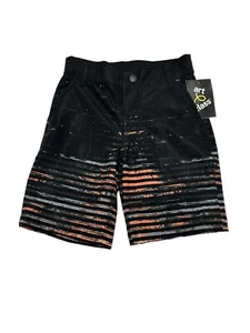 Art Class NWT Boys Size 5 Black Orange Striped Hybrid Swim Shorts - Picture 1 of 6
