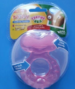 INFANT NUBY SOOTHING PINK TEETHER WITH HYGIENIC CASE 3+MONTHS NIB BPA FREE - Picture 1 of 7