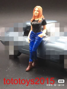 1/18 Cowboy Cool Girl Szene Miniatur 4" Figur Puppe passt Autos Fahrzeuge Spielzeug - Bild 1 von 5