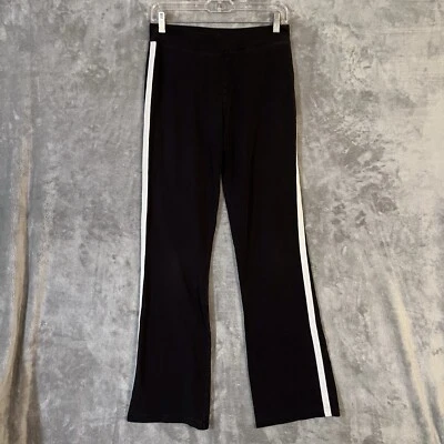 Pantalones Moda International Victorias Secret Negros Desvanecidos Rayas Blancas Talla L Elastizados Foto 1 de 4