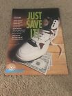 Vintage 1990 VOIT Basketball Shoes Poster Print Ad "JUST SAVE IT" ANTI-NIKE