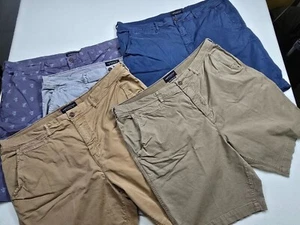 American Eagle Mens Classic Next Level Flex Khaki Shorts Size 42 **5 PAIRS** - Picture 1 of 24